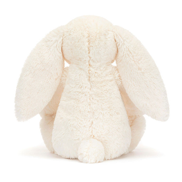 blossom cream -soft bunny - cream fur - patterned ears and feet - strawberries and cream flowers - 